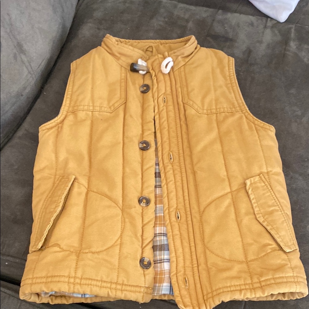 Kids Mustard Yellow Quilted Vest